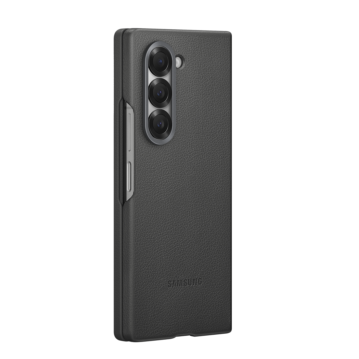 Samsung Galaxy Z Fold 7 Leather Case Protection Protective Shell Cover - Gray