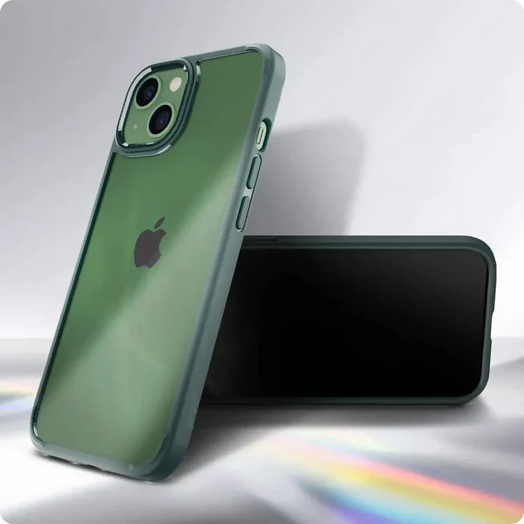 iPhone 14 Soft Hybrid Transparent Metal Camera Protection Case