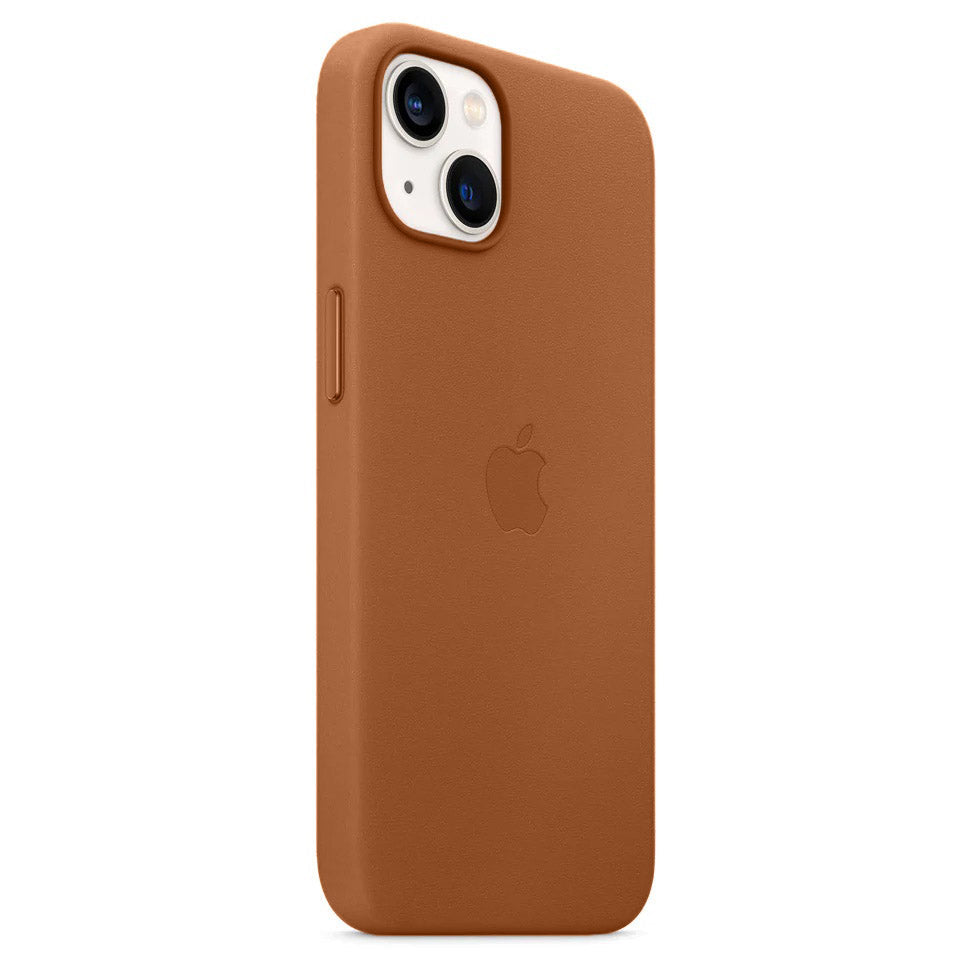 iPhone 15 Leather Back Cover Case with MagSafe – Saddle