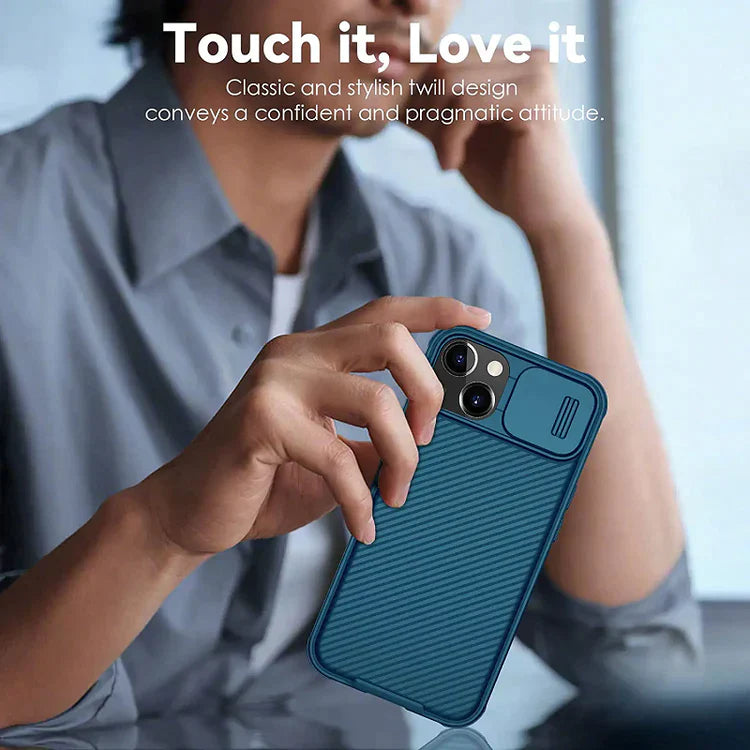 Nillkin iPhone 14 Cam-shield Pro Case with Camera Protection - Blue