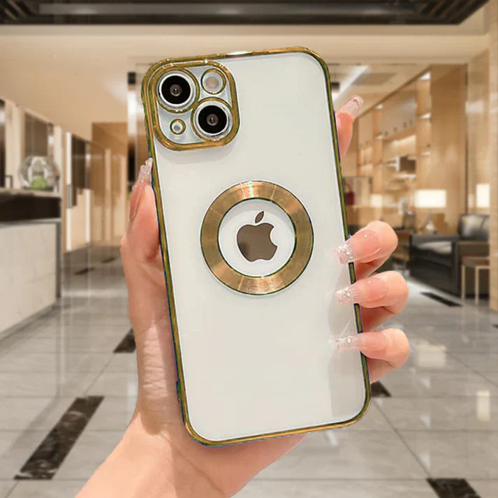 iPhone 14 Transparent Electroplating Case with Camera Protection