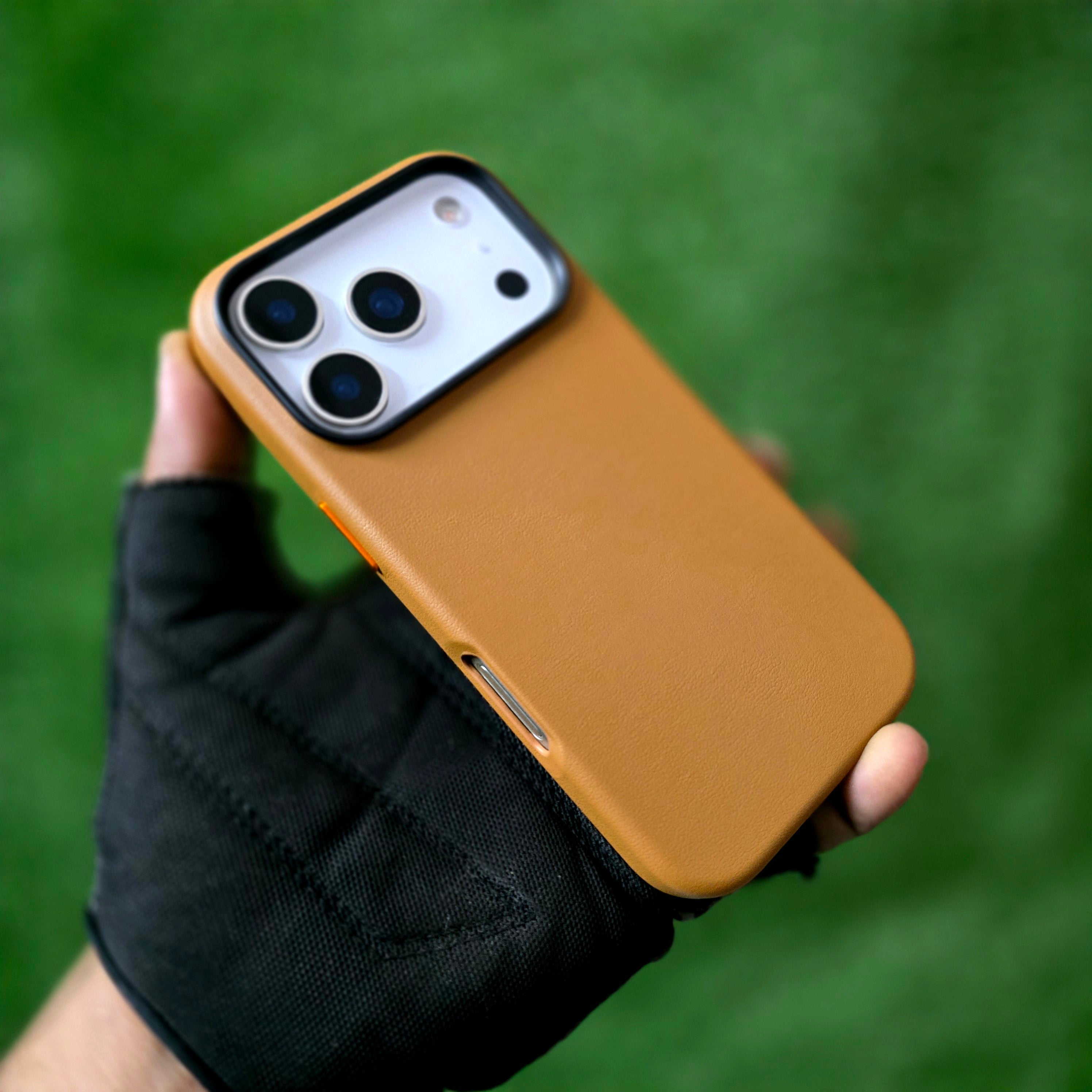 iPhone 17 Pro Max Leather Cover, Genuine Kzdoo Noble Collection Series Leather Case - Brown