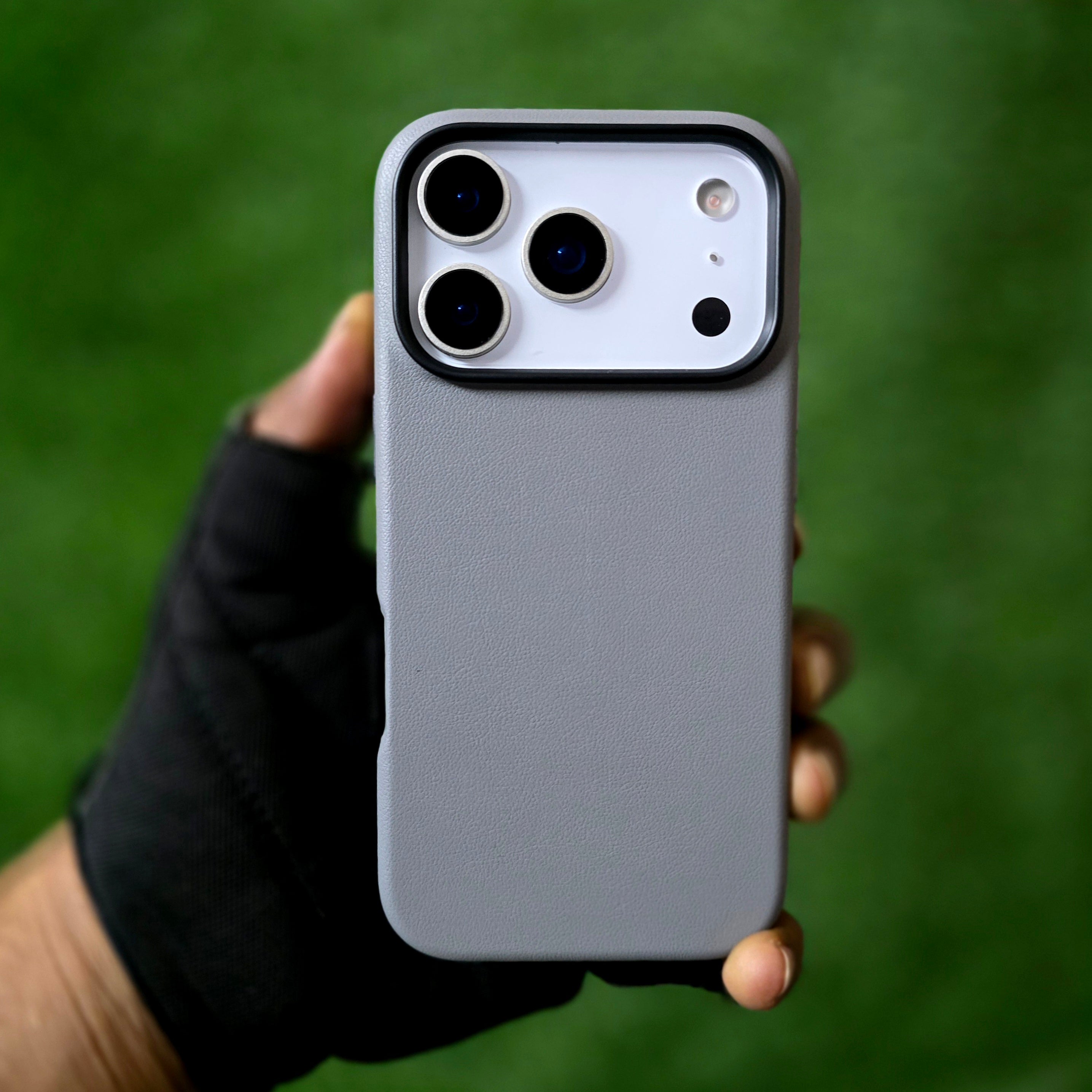 iPhone 17 Pro Leather Cover, Genuine Kzdoo Noble Collection Series Leather Case - Grey