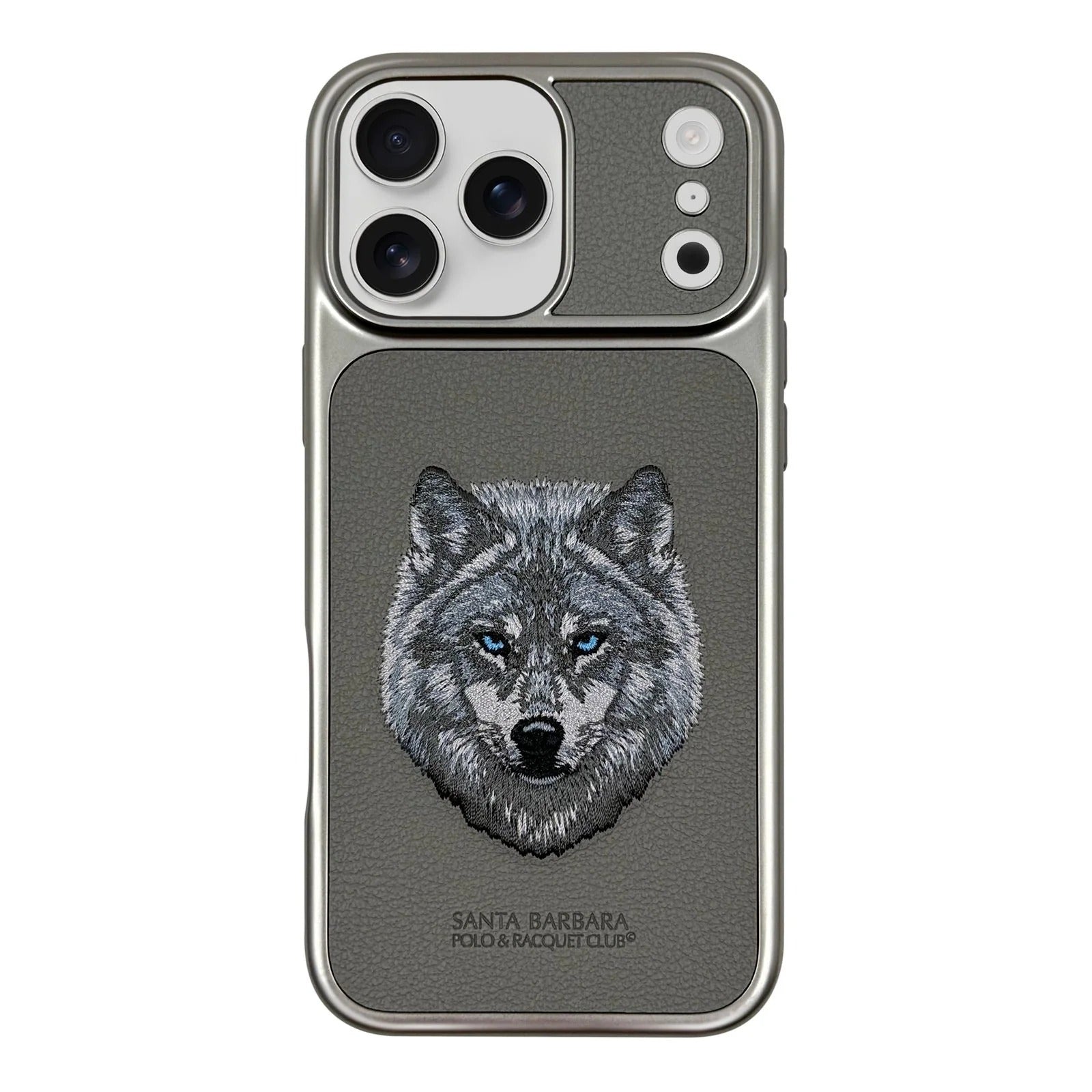 iPhone 17 Pro Genuine Leather Original Santa Barbara Polo Club Savanna Series Case - Grey
