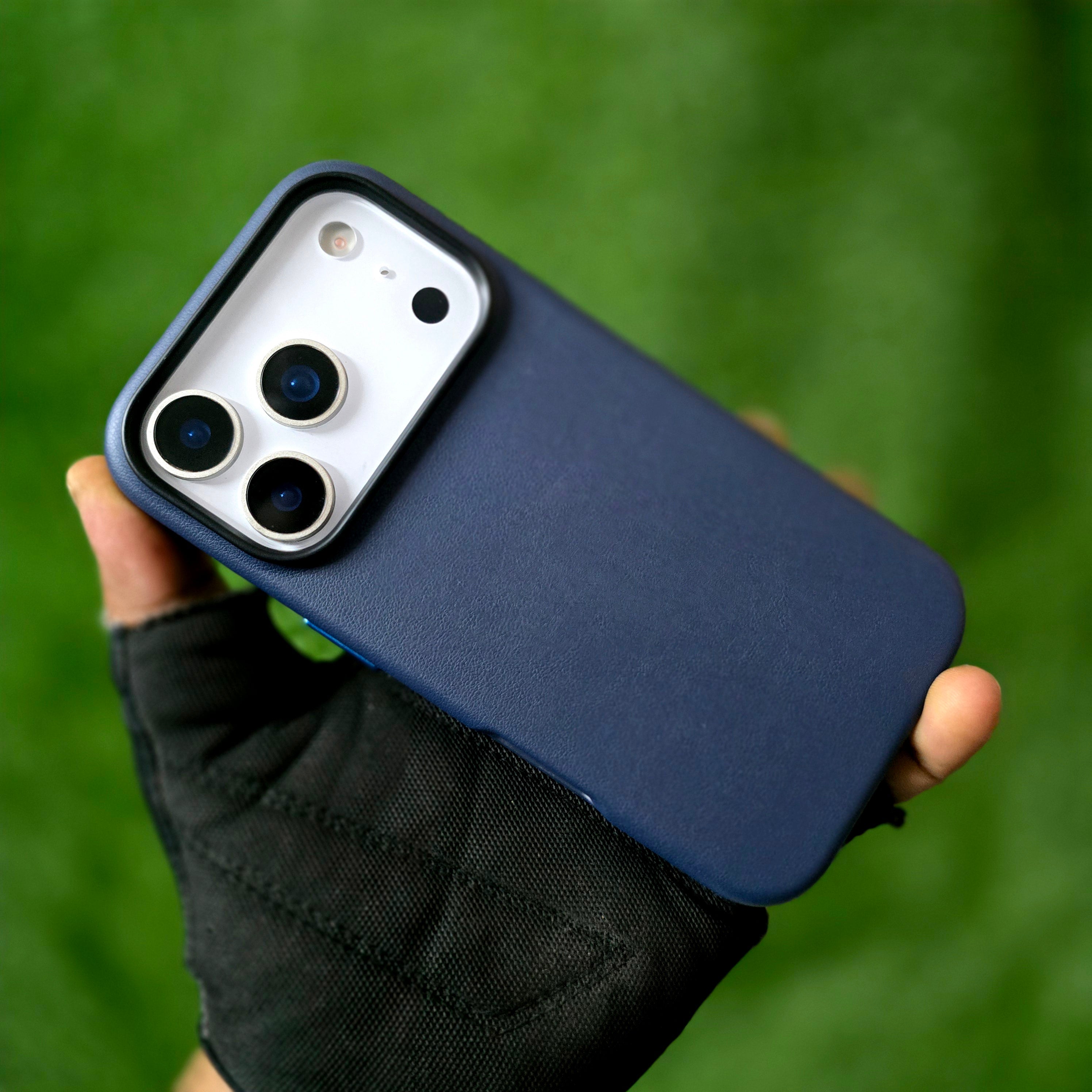 iPhone 17 Pro Leather Cover, Genuine Kzdoo Noble Collection Series Leather Case - Blue