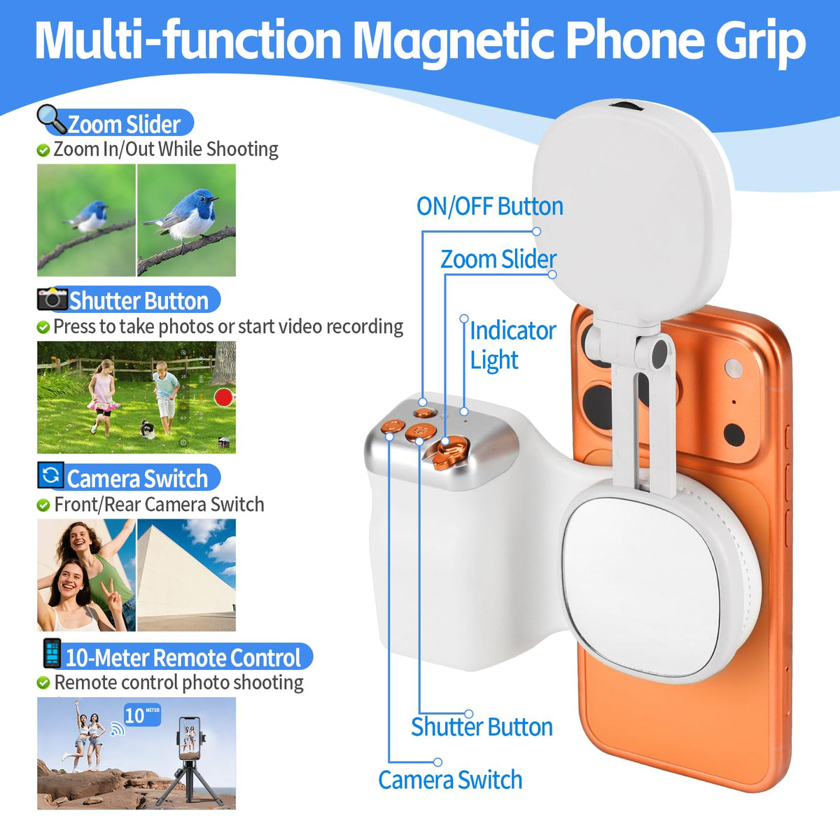 MagSafe Camera Grip with Selfie Light and Remote, photo 5