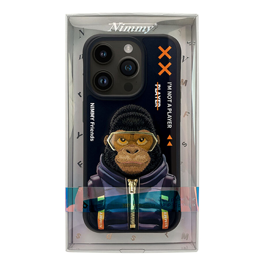 iPhone 14 Pro Nimmy Official Embroidery Jacket Series Case Cover - Gorilla
