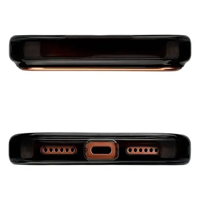 NIMMY Friends Crystal Clear MagSafe Case, top and bottom edges
