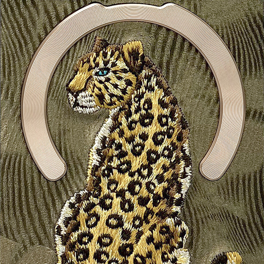 iPhone 16 Pro Max Nimmy Embroidery Dream Animal Series Magsafe Case - Leopard
