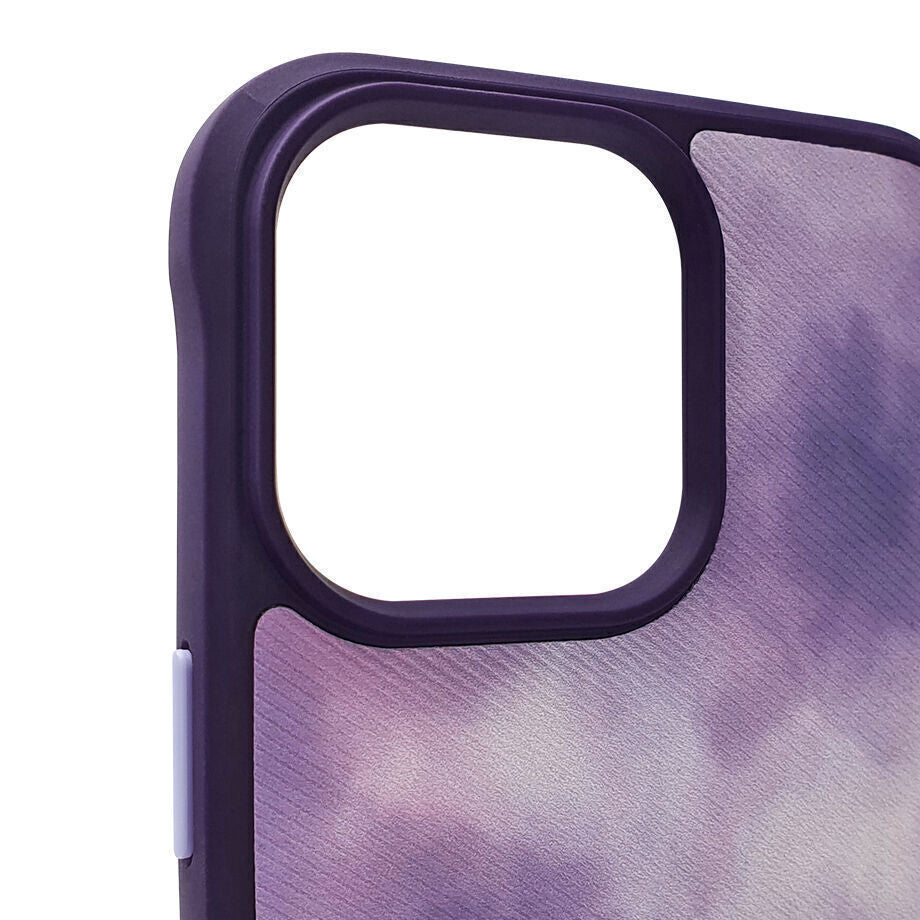 iPhone 14 Pro Max Nimmy Embroidery Shockproof Big Eyes Series Case - Purple