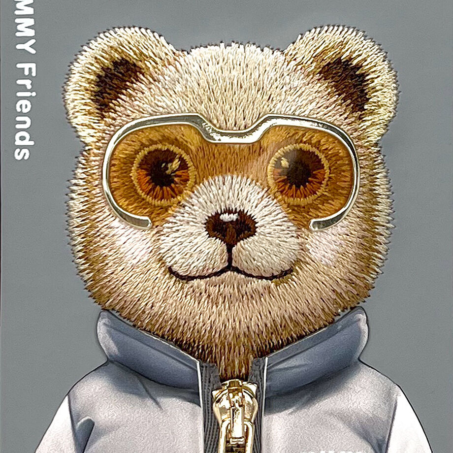 iPhone 16 Pro Nimmy Embroidery Jacket Series Back Cover - Titanium Gray