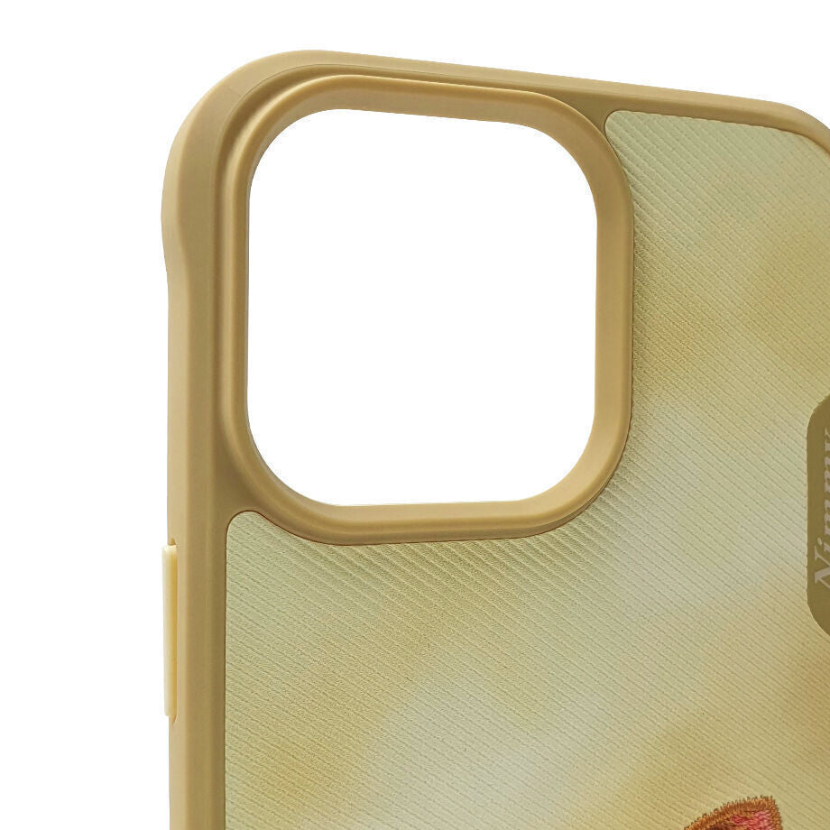 Nimmy Embroidery for iPhone 14 TPU+PU Leather Shockproof Big Eyes-British Hair