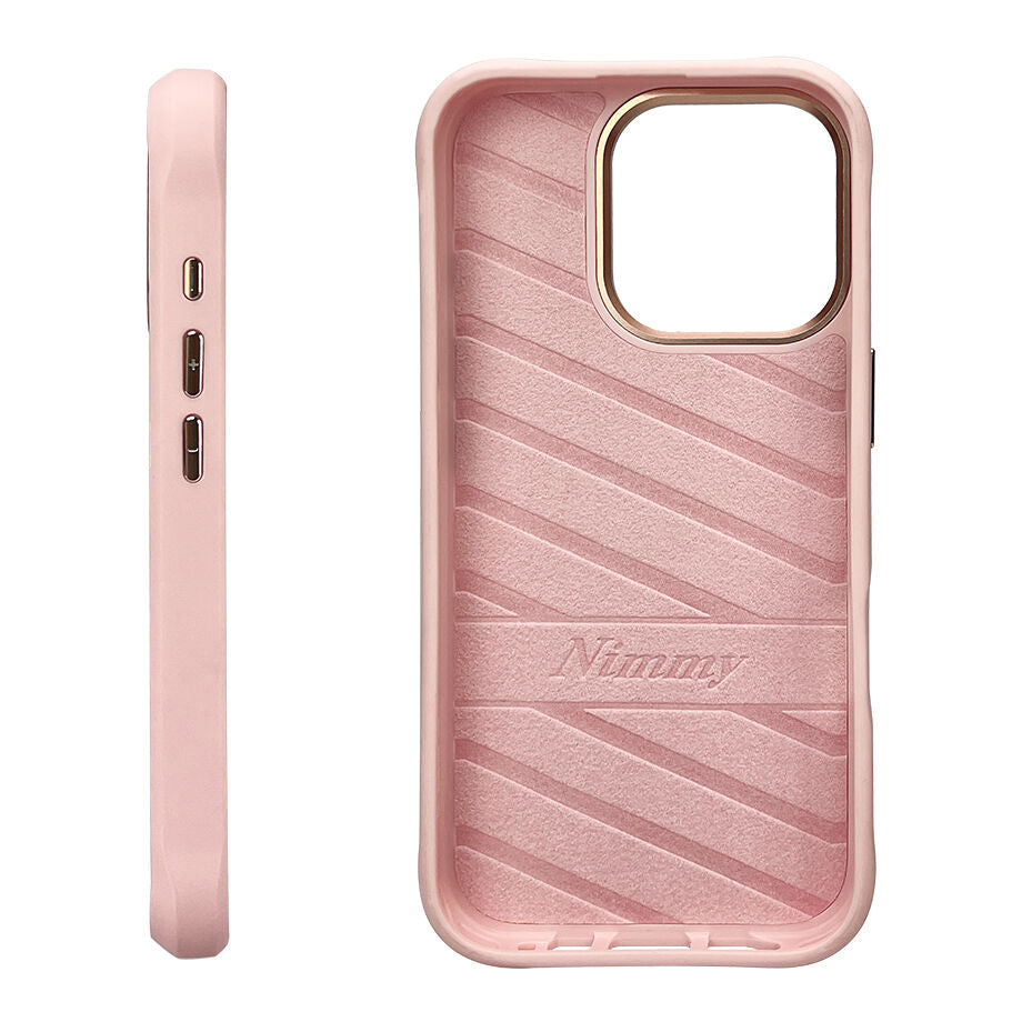 iPhone 16 Pro Nimmy Embroidery Jacket Series Back Cover - Pink Cat
