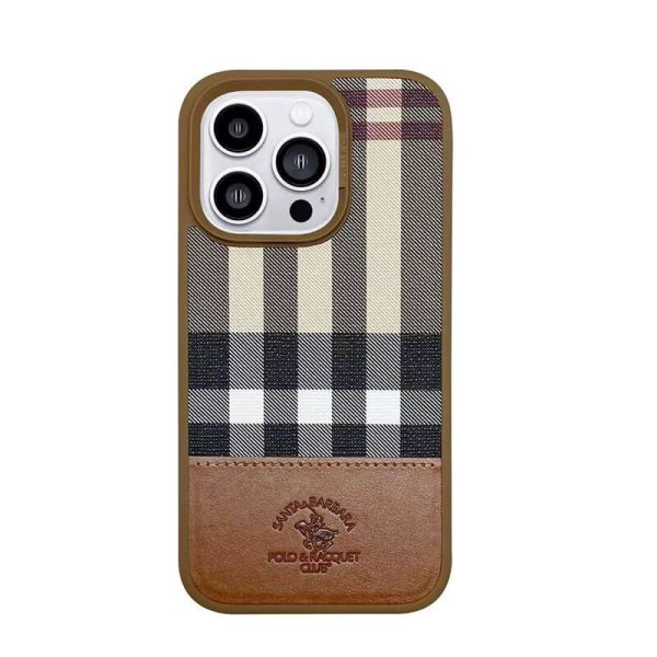 iPhone 14 Pro Max Santa Barbara Cyril Series Genuine Leather Case - Brown