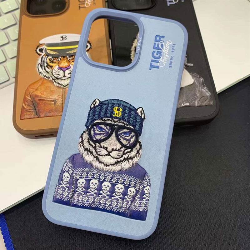 iPhone 14 Pro Santa Barbara Fergus Series Leather Case - Blue