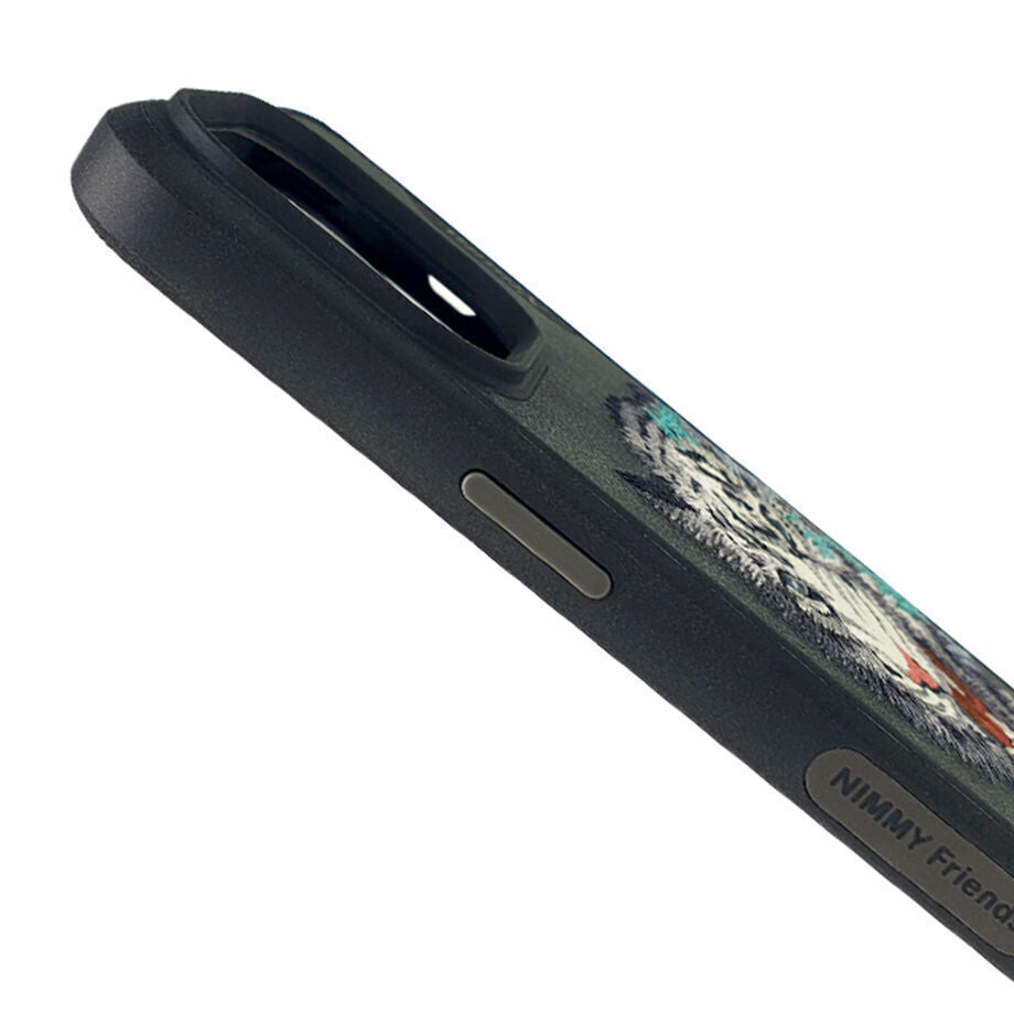 iPhone 15 Pro Max Nimmy Dazzling Series Embroidery Leather Case - Tiger