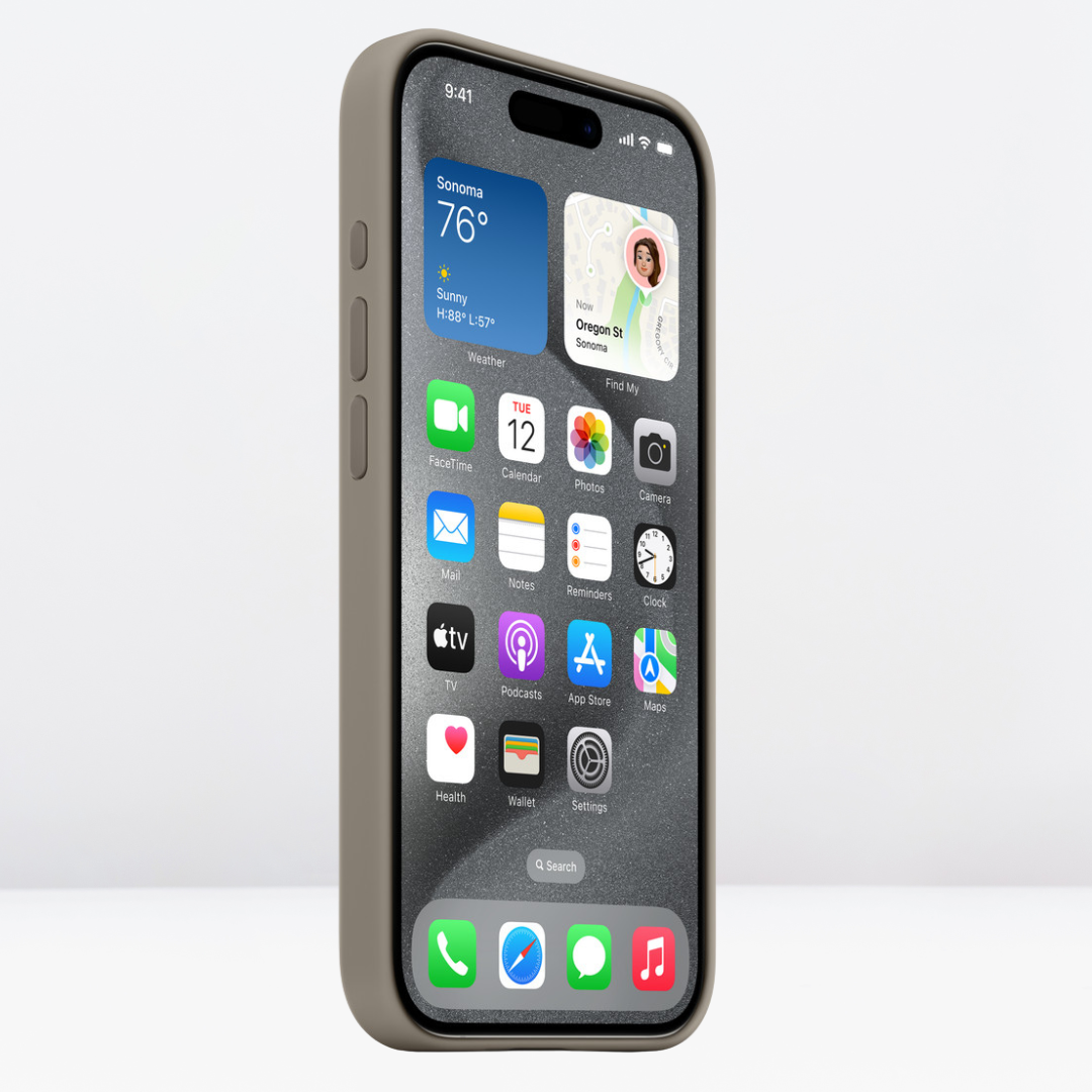 Silicone Case with IC MagSafe Working for the iPhone 16 Series (CLAY)