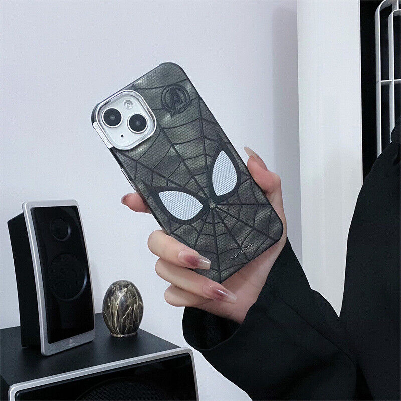 iPhone 14 Marvel Spiderman Shockproof Case - Black