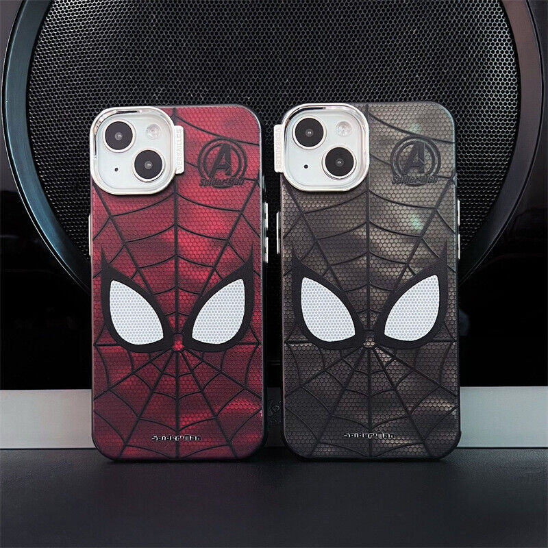 iPhone 14 Marvel Spiderman Shockproof Case - Black