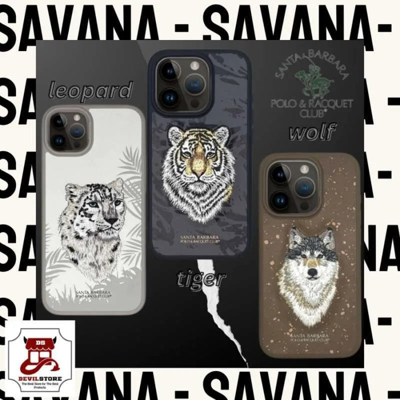 iPhone 15 Pro Max Savanna Series Santa Barbara Leather Case - Wolf