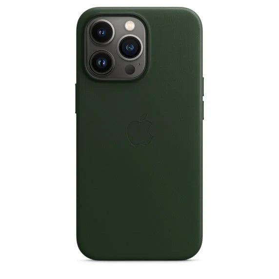 14 Pro Leather Case with Camera Protection - Batalic Blue/Sequoia Green