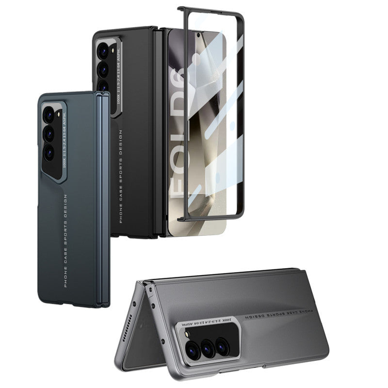 Samsung Galaxy Z Fold 6 Ultrathin Car Style PC Case with Camera & Front Glass Protection