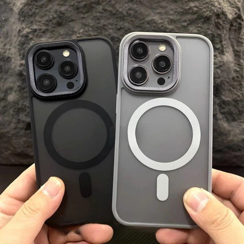 iPhone 16 Pro Semi Transparent Matte Frosted Case with Magsafe - Gray