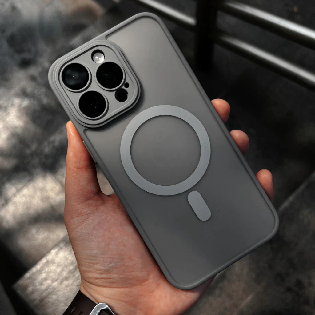 iPhone 16 Pro Matte Frosted Camera Protection Case with Magsafe - Gray