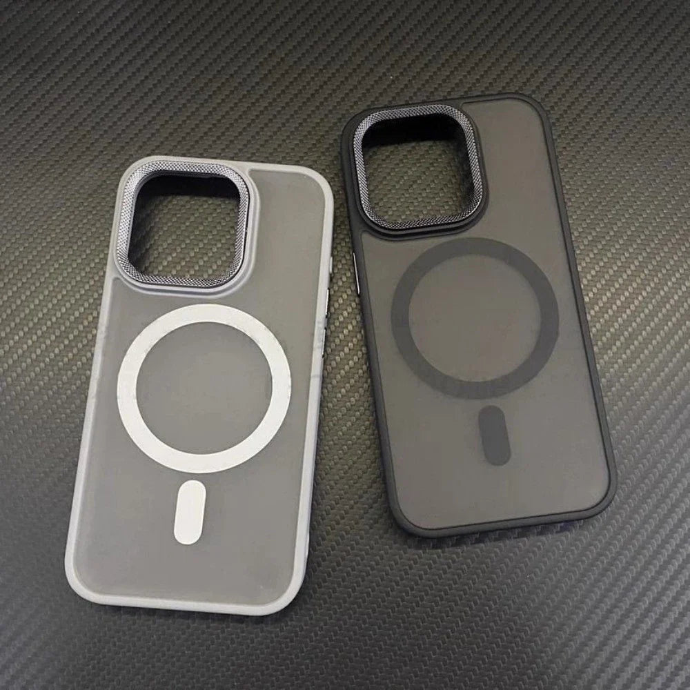 iPhone 16 Pro Semi Transparent Matte Frosted Case with Magsafe - Black