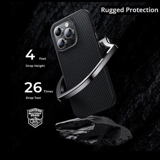 iPhone 15 Pro Max Smooth & Sleek Finish Soft Carbon Case - Black