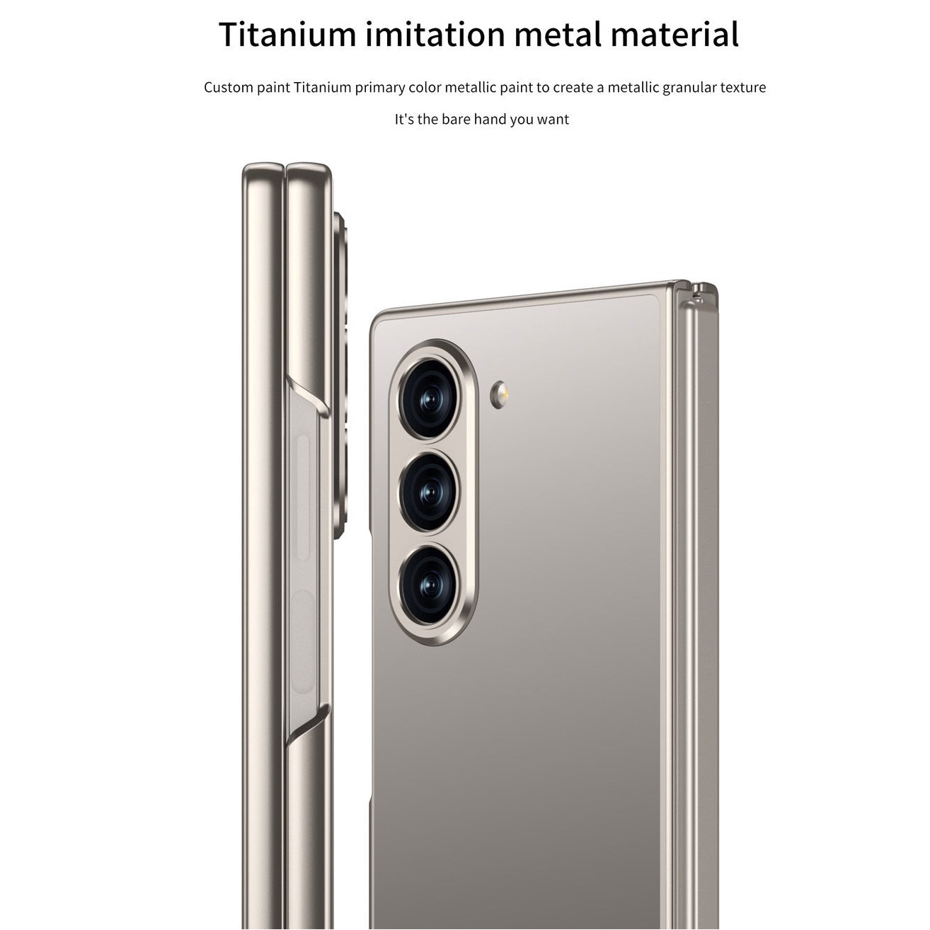 Samsung Galaxy Z Fold 6 Matte Frosted Shine Case with Camera & Front Glass Protection