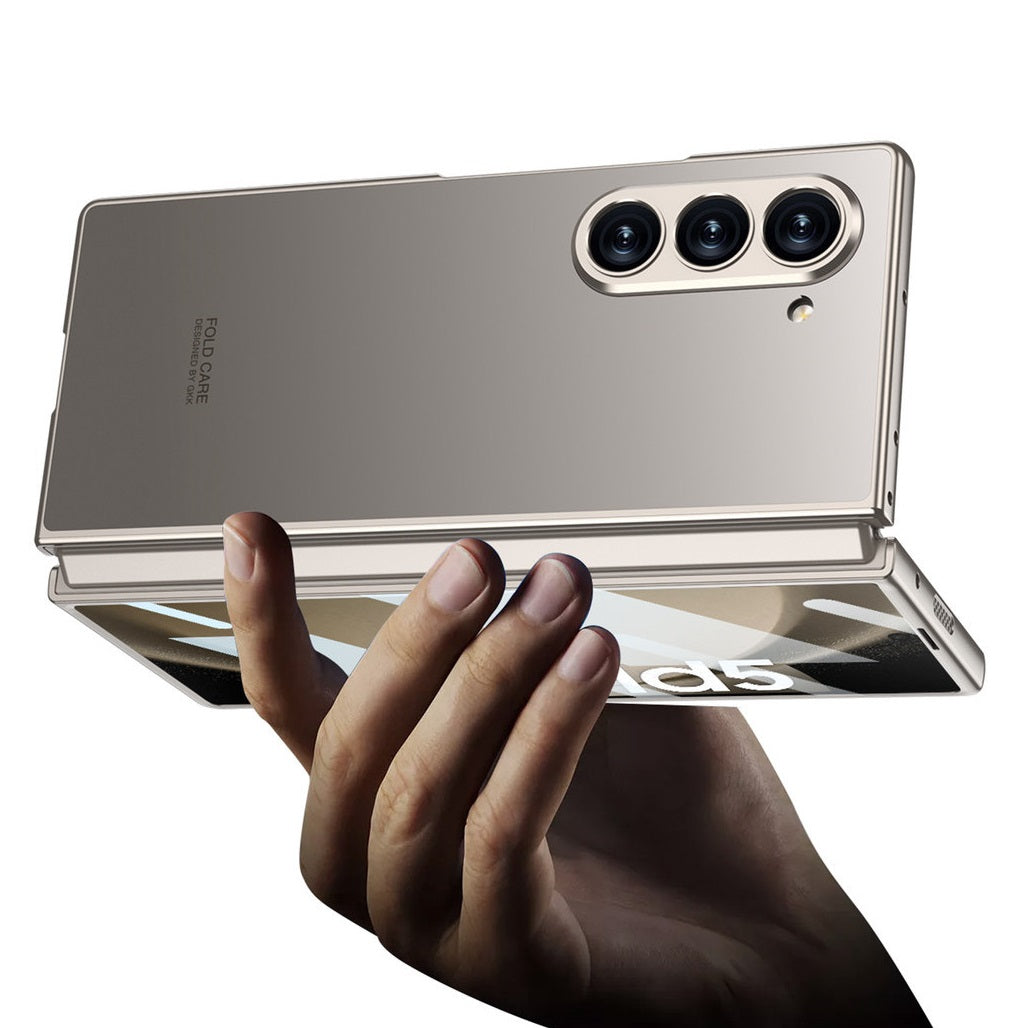 Samsung Galaxy Z Fold 6 Matte Frosted Shine Case with Camera & Front Glass Protection
