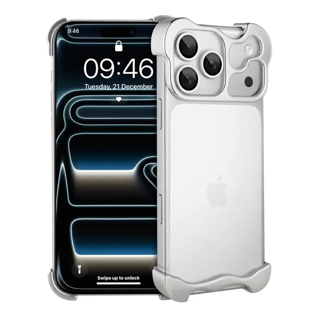 Titanium-Finish Frame Bumper Case in Silver