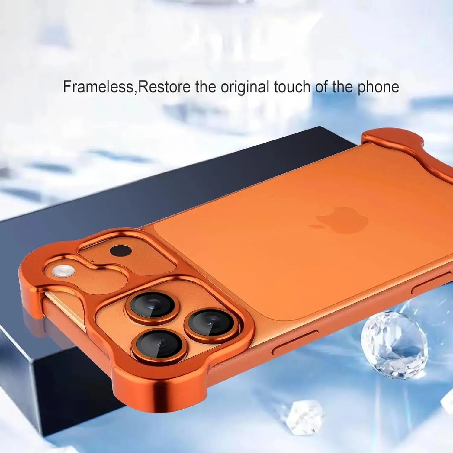 Titanium-Finish Frame Bumper Case in Orange