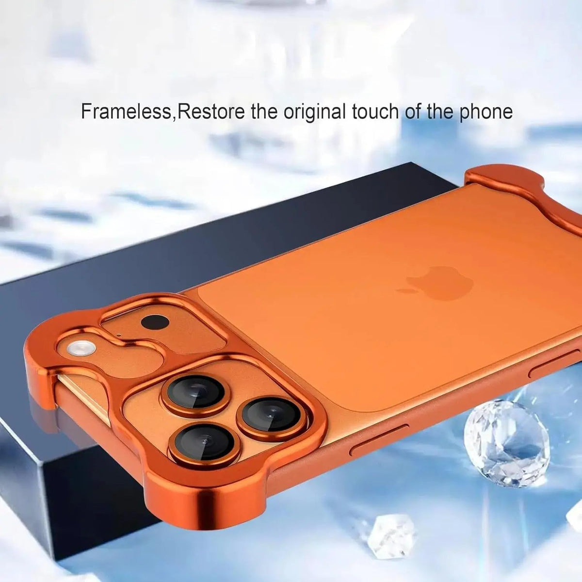 Titanium-Finish Frame Bumper Case in Orange