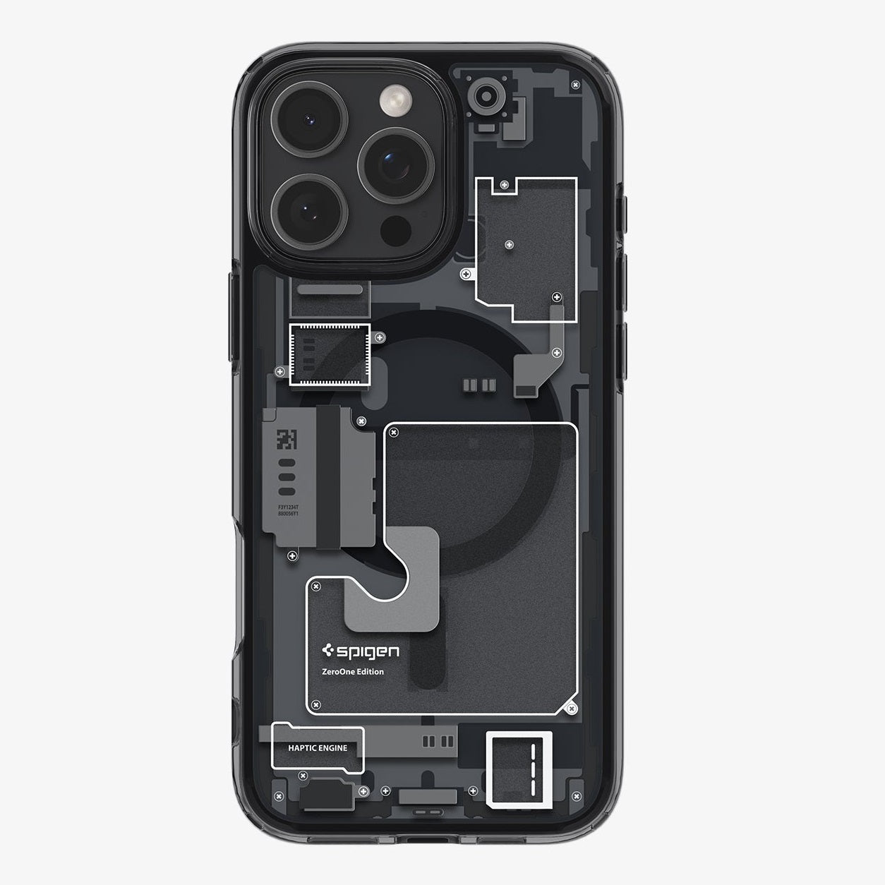 iPhone 16 Pro Hybrid Zero One Matte Finish Case with Magsafe (TPU+Poly Carbonate) - Black