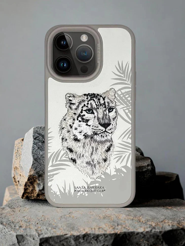 iPhone 15 Pro Savanna Series Santa Barbara Leather Case - White