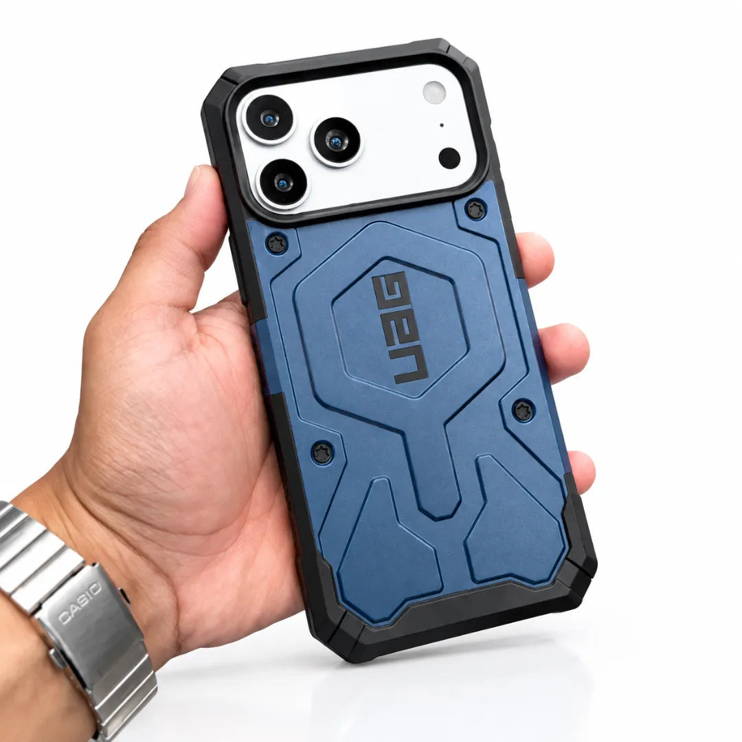 UAG Pathfinder MagSafe Case, Blue, back view