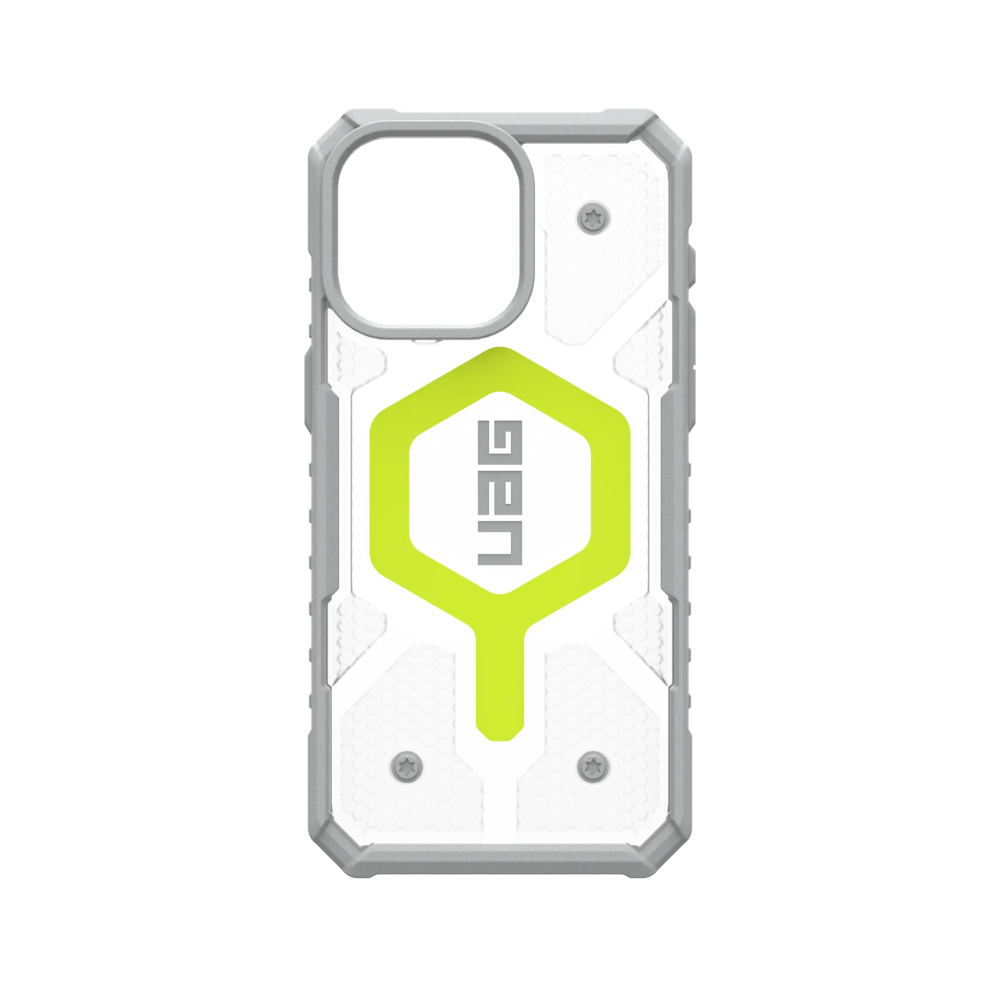 iPhone 14 UAG Pathfinde Magsafe Clear Case - Neon Green