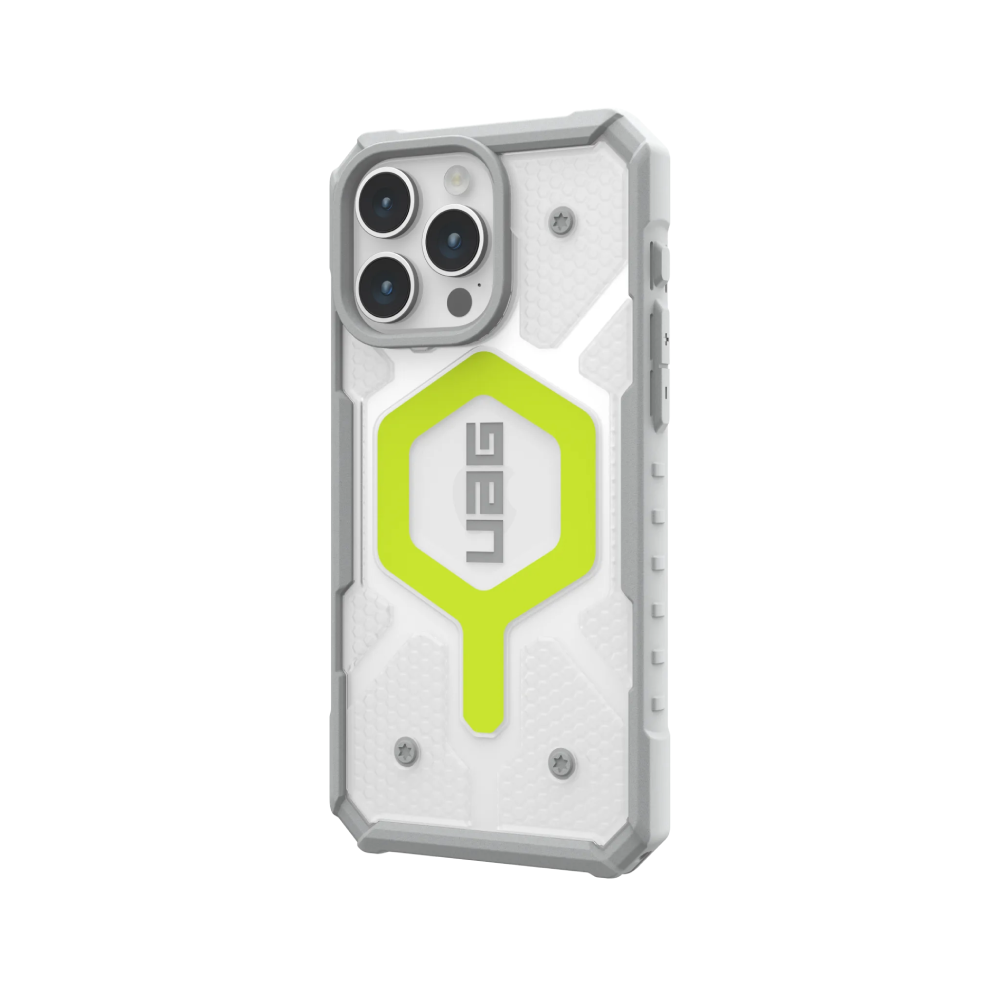 iPhone 13 UAG Pathfinde Magsafe Clear Case - Neon Green