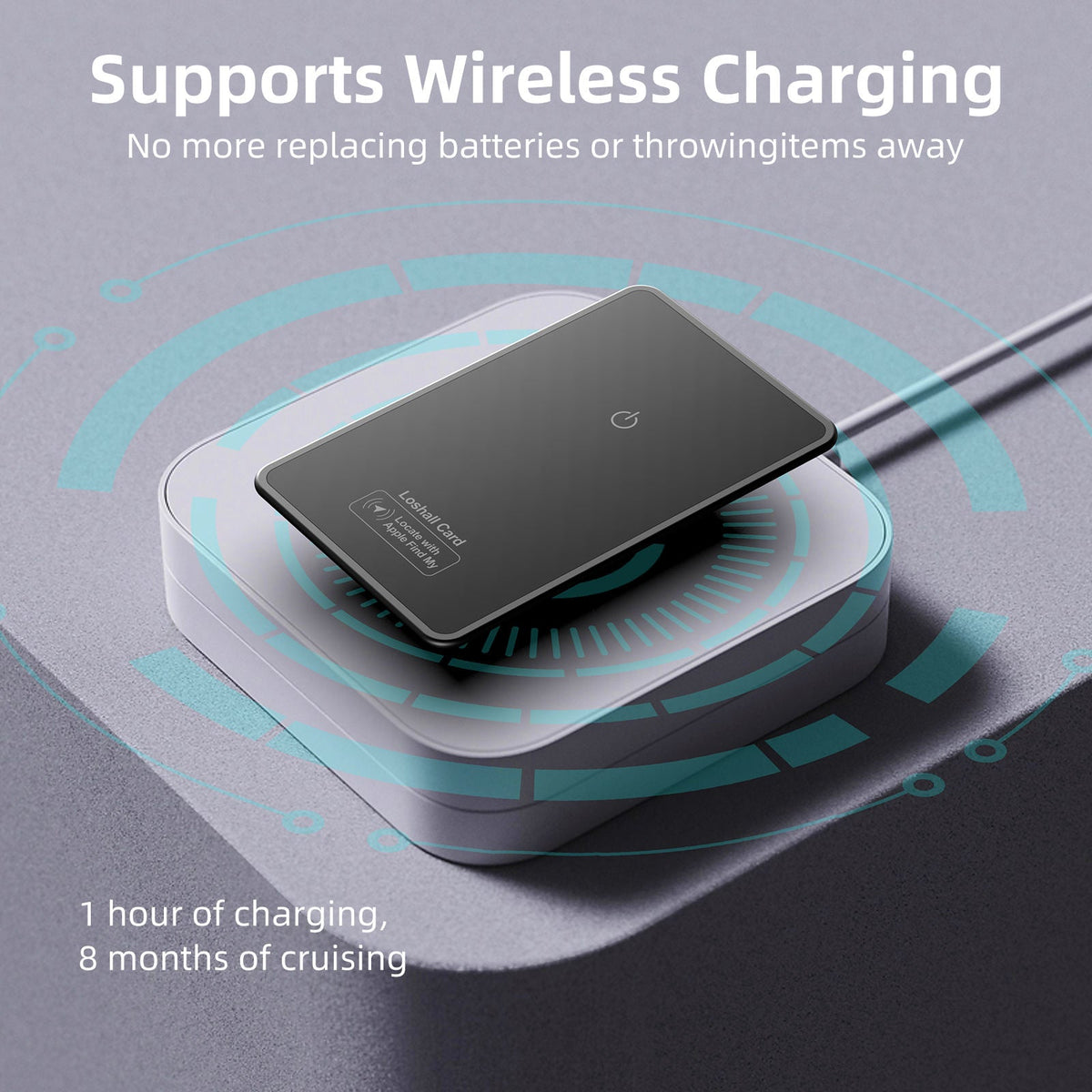 Ultra-Thin Wallet Tracker Card with Wireless Charging, photo 3