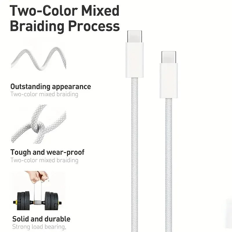 USB-C to USB-C Braided Fast Charging Cable, photo 9