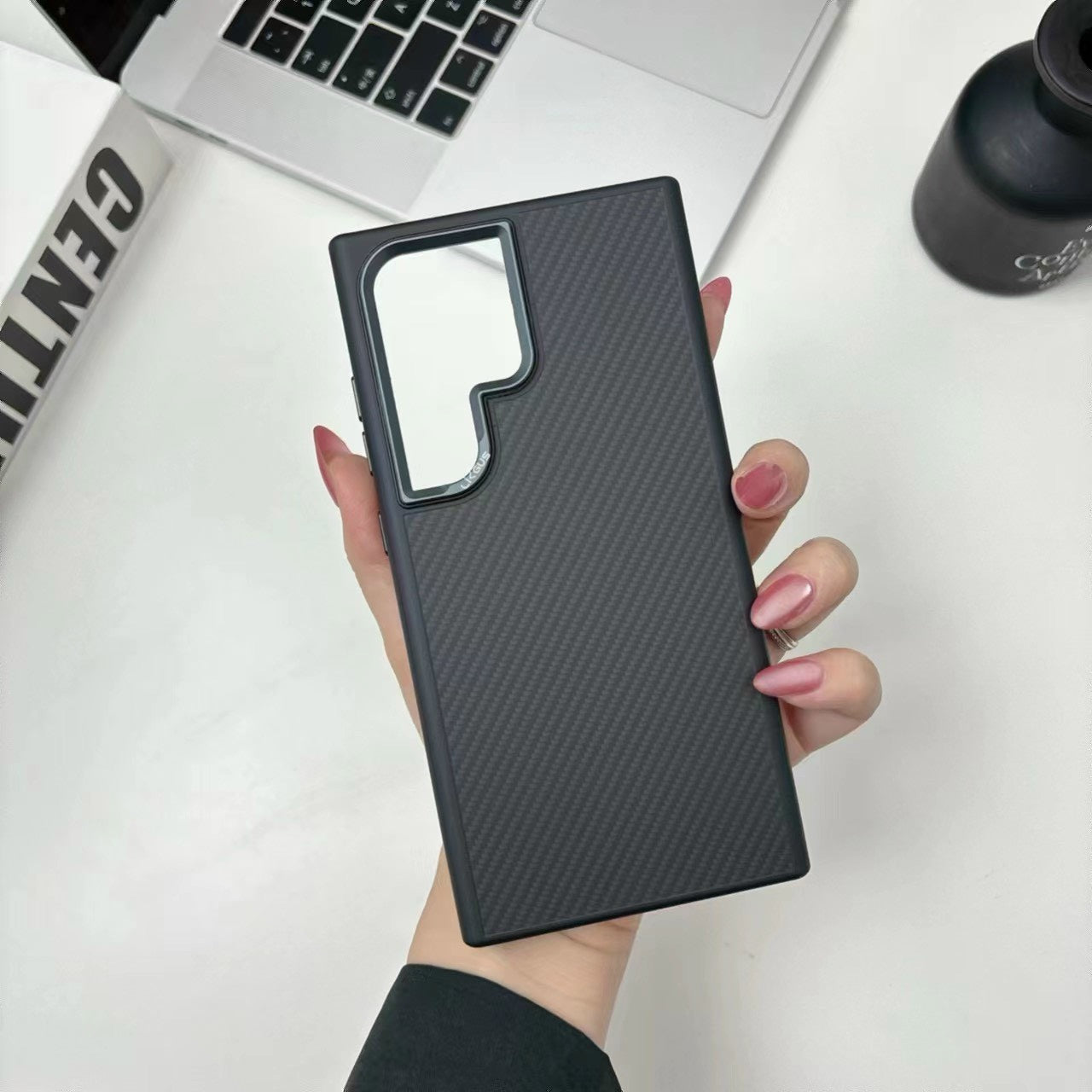 Samsung Galaxy S24 Ultra Soft Carbon Case with Metal Camera Protection