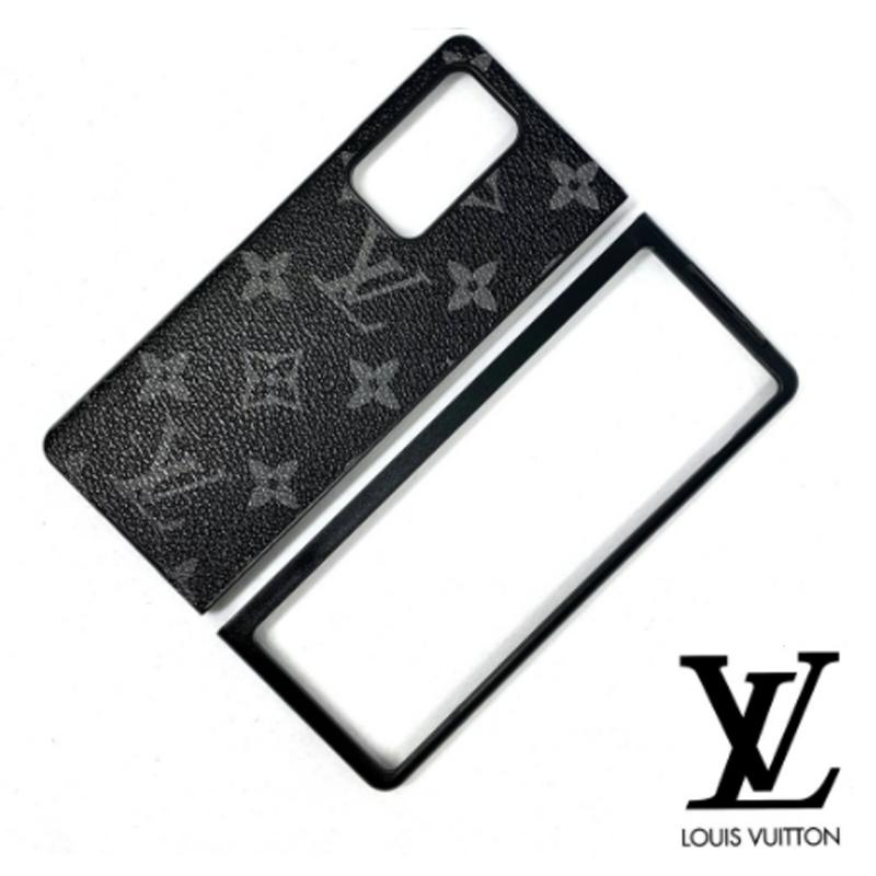 Classic Black Louis Vuitton X Supreme Samsung Galaxy Z Fold 5 Clear Case
