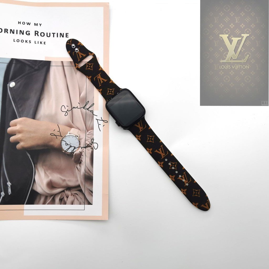 Lv Printed Premium Silicone Band For Smart-watch Series 7/6/5/4/3/2/1/se [  WATCH-NOT INCLUDED]