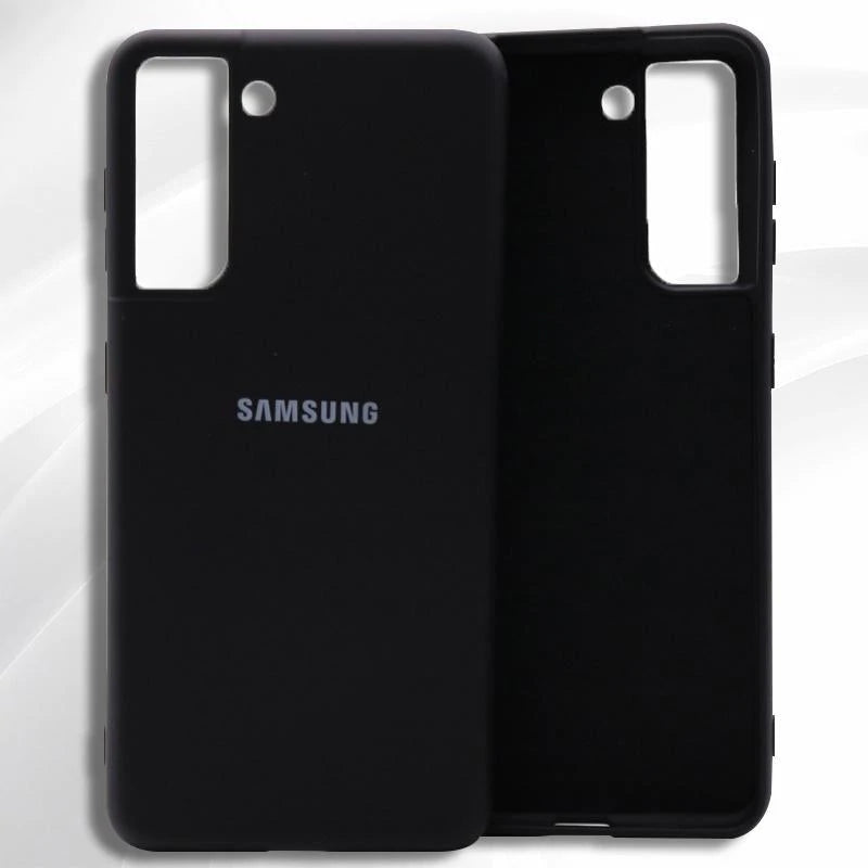Case Samsung S21 Plus :Coque en caoutchouc de silicone liquide / Solide  Protection Noir à prix pas cher