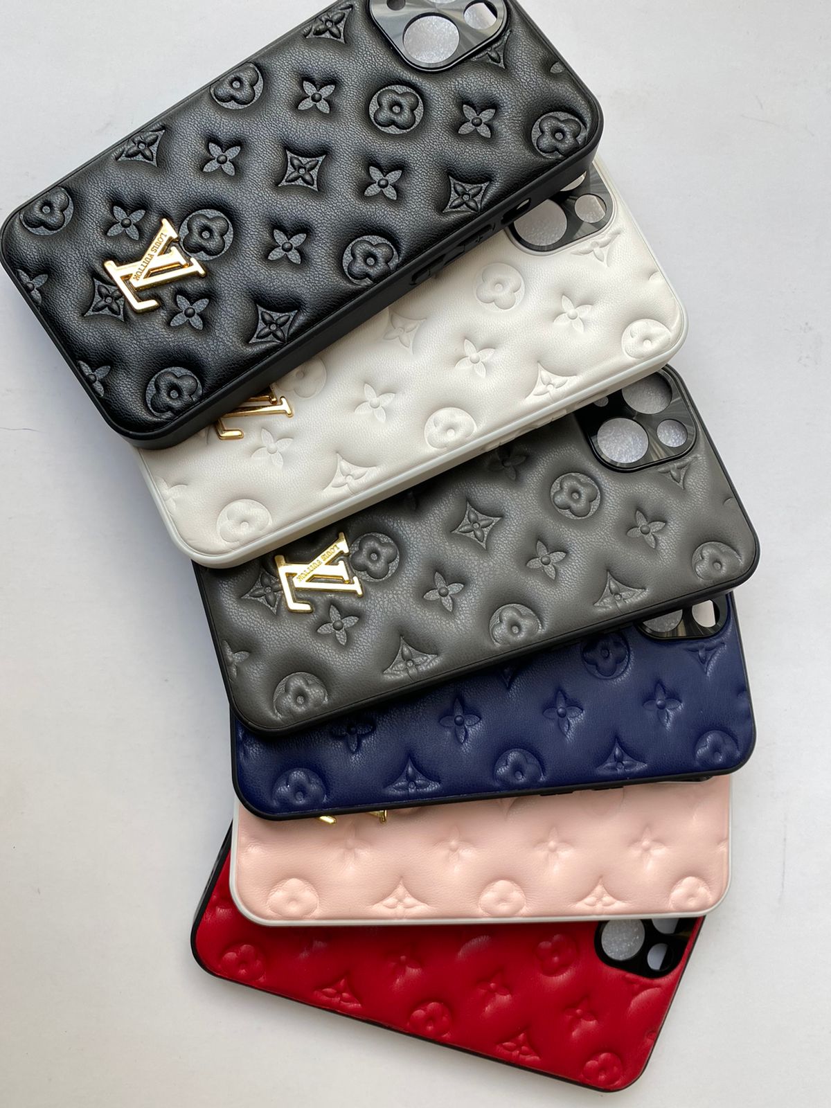 LV Printed Leather Case Cover For Iphone 12