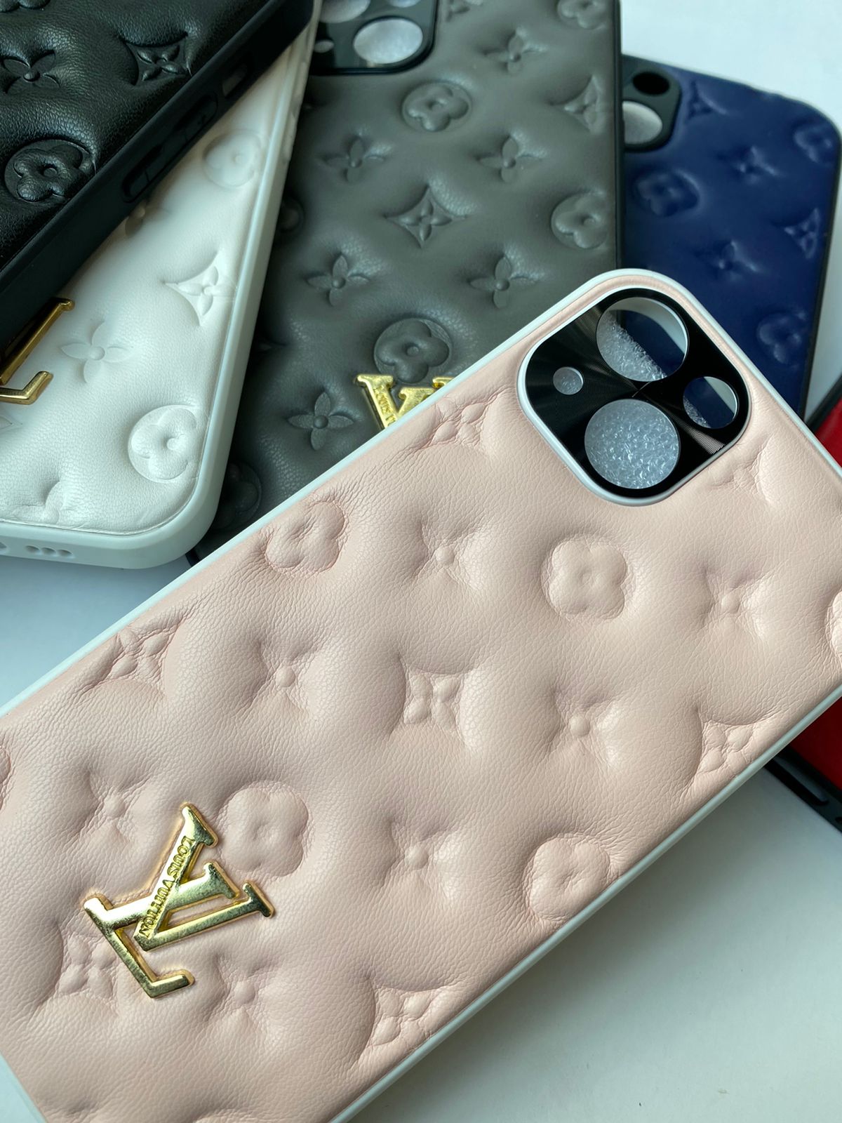 Soft LV Leather Back Case Cover For Iphone 11