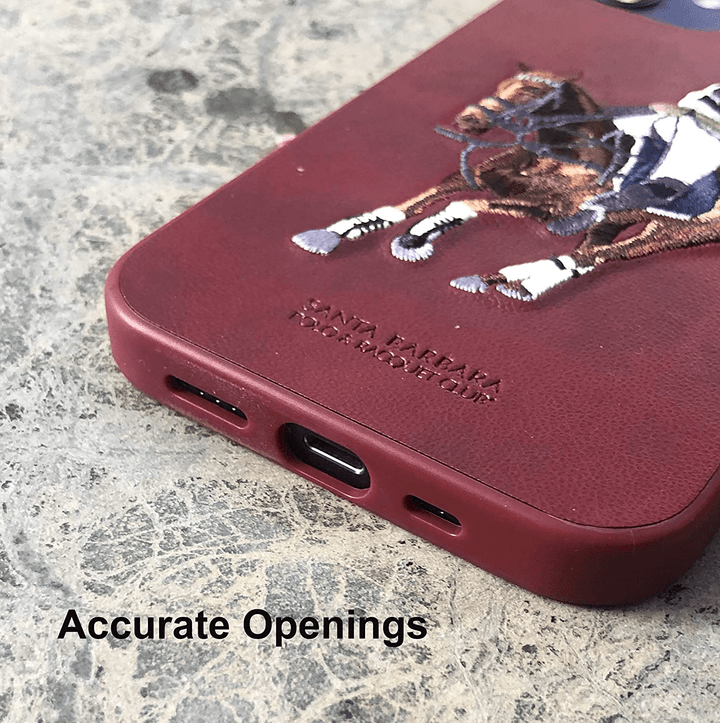 Santa Barbara iPhone 14 Series Genuine Leather Back Cover & Case
